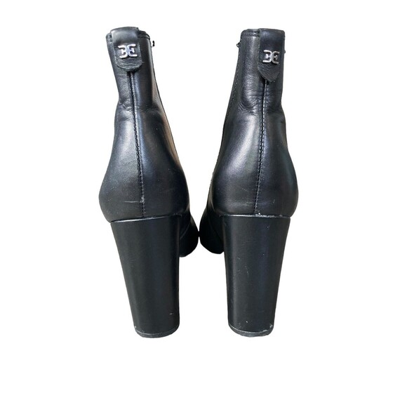 Sam Edelman‎ Heeled Ankle Boots Black Leather Size 8.5 - Picture 4 of 8